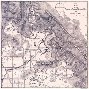 Mine Map - Coeur dAlene Mining Region Idaho Territory - Dallam 1885 - 23 x 23 - Picture 1 of 20