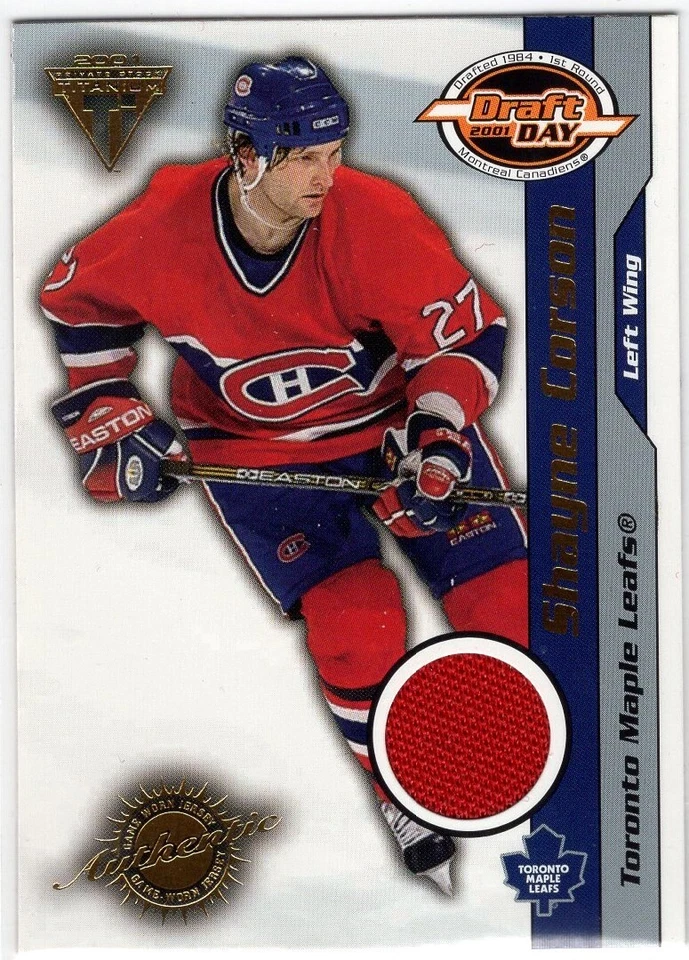 2000-01 Titanium Draft Day Edition Jersey #94 Shayne Corson 667/1010 *S2569 - Image 1 of 1