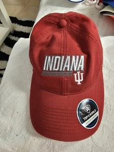 TOP OF THE WORLD INDIANA UNIVERSITY RED BASEBALL CAP HAT ADULT HAT OSFA $27 NWT - Picture 1 of 8