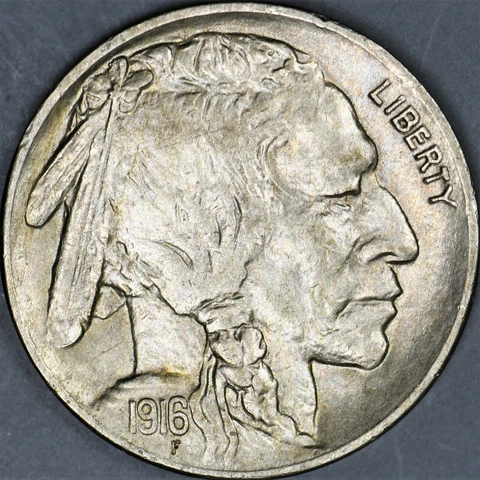 1916 Buffalo Nickel, a great looking unc. Nickel in a pleasing high grade Cover