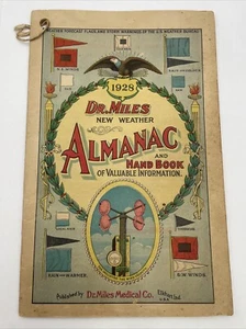 Dr. Miles New Weather Almanac and Hand Book of Valuable Information 1928 - Picture 1 of 12