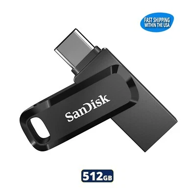 Sandisk Ultra Dual Drive Go USB Type-C & Type A Flash Drive SDDDC3-512G-G46 - Image 1 of 4