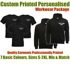 Work Wear Package 2 Hoodies 3 T-Shirts Workwear Team Club Custom Printed Uniform