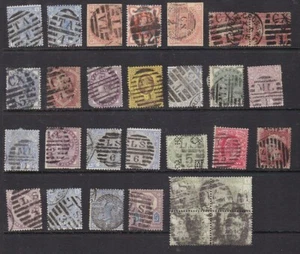 GB stamps 1841/1950 London Branch NUMERAL CANCELS - sold singly - 25 items - Picture 1 of 28