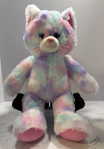 Build a Bear Pastel Rainbow Kitty Cat Plush Stuffed Animal 17" - Picture 1 of 14