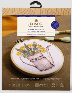 DMC Cross Stitch Kit - Sunshine Flowers - DMC Intermediate Kit - Picture 1 of 4