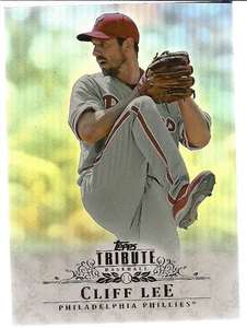 2013 TOPPS TRIBUTE CLIFF LEE PHILLIES NRMT-MT & 2012 BOWMAN CHROME CLIFF LEE HOT - Picture 1 of 2