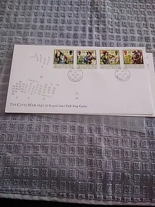 the cival war 1642-51 fdc 16 just 92 woking Surrey 4 stamps excellent condition - Picture 1 of 4