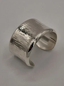 Nuevo Brazalete Taxco México Plata de Ley 925 Brazalete Ancho 60g Boho Artesanal - Imagen 1 de 7