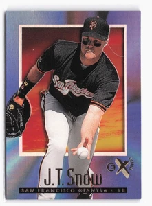 1997 SkyBox E-X2000 #96 J.T. Snow San Francisco Giants SP - Picture 1 of 2