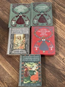 1900s Antique Hardback Book Little Purdy's Set Of 5 Captain Horace Sophie May - Picture 1 of 7