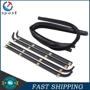 For 1987-97 Ford Pickup Truck New Window Sweep/Run Channel Weatherstrip 6pcs Set - Picture 1 of 13