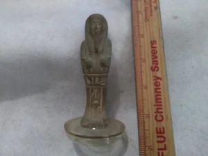 7/2 8D Ancient Egyptian Late Kingdom Shabti 600-300 bc. Base Included. - Picture 1 of 10