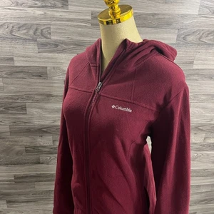 COLUMBIA SPORTSWEAR Full Zip Up Maroon Hooded Sweatshirt Hoodie Women's Size XL - Picture 1 of 12