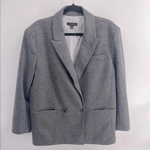 Abrigo Blazer Ann Taylor Mezcla Lana Sencillo Doble Botón Gran Tamaño 16 - Imagen 1 de 6