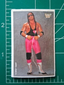 WWF WWE 1991 SUPERSTARS WRESTLING CARD PHOSKITOS NO BACK BRET HART THE HITMAN - Bild 1 von 2