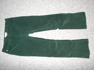 MADEWELL THE KICK-OUT FULL LENGTH GREEN CORDUROY WOMENS 30 STRETCH PANTS       - Image 1 of 4