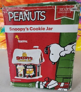 Seltene Abt. 56 Peanuts Village Snoopy's Keksdose beleuchtet Haus 2016 - Bild 1 von 8