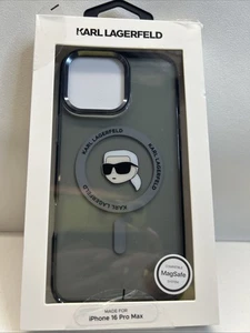 Nuevo-TagCell Phone Case IPHONE 16 Pro Max Karl Lagerfeld Plástico - Logo - MagSafe - Imagen 1 de 9