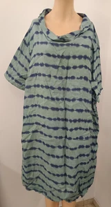 Vanessa Zani Clever Designer Summer Linen Dress Size 56 Top Short Sleeve Green - Picture 1 of 7