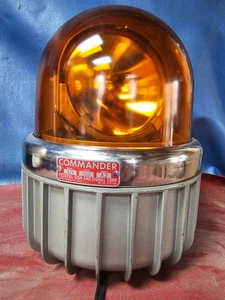 Federal Signal 371 COMMANDER AMBER GLASS Dome Rotating Beacon Light 200w 120v - Picture 1 of 23