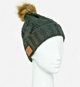 NEW Accessory Innovation Bluetooth Womens Fleece Lined Pom Beanie - Black - Picture 1 of 10