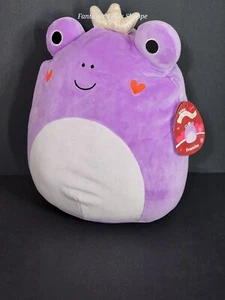 Squishmallows Valentine's Day Squad Francine the Purple Frog Heart Cheeks 12"NWT - Picture 1 of 2