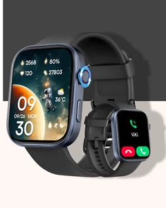 Montre Connectée pour Homme/Femme 1.99" AMOLED Fitness Tracker Bluetooth Appel 100+ Sport - Photo 1 sur 5