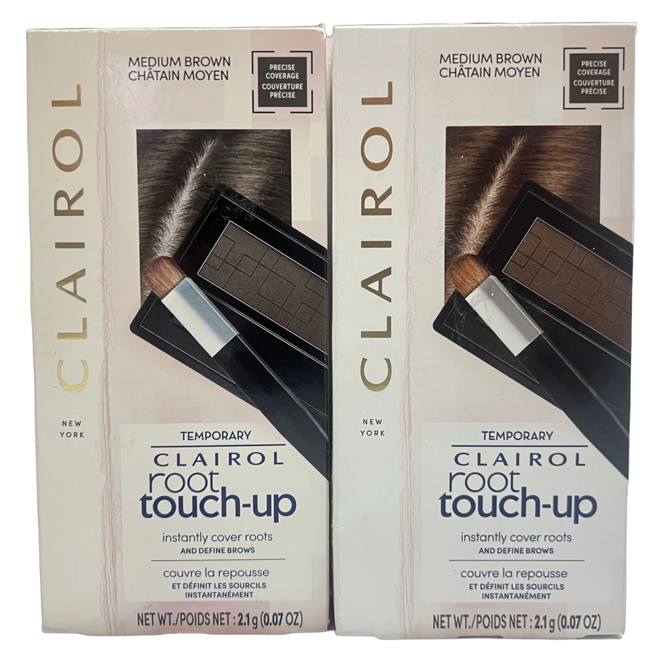 3 Clairol Temporary Root Touch-up Medium Brown Mm 11717