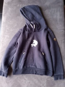 Pullover mit Kapuze, dicker Reitpullover Mädchen, Hoodie, blau, 140, ELT - Bild 1 von 4