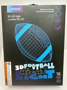 Vega 3-D Holographic Football Nightlight 16 Colors Flash Strobe Fade Smooth - Picture 1 of 6
