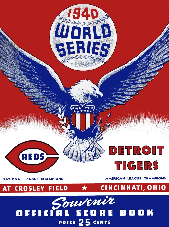 1940 World Series Poster - Reds vs Tigers - 8x10 Color Photo - Image 1 of 1