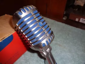 Shure 55S Vintage Dynamic Elvis Art Deco Microphone (tested, works well) - Picture 1 of 24