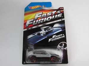 HOT WHEELS FAST AND FURIOUS SUBARU WRX STI SILVER/BLACK 7/8  WITH TRACKING #