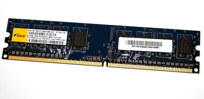 512 MB DDR2-RAM 240-pin 1Rx8 PC2-4200U non-ECC  'Elixir M2Y51264TU88A4B-3C' - Image 1 of 2
