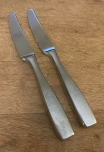 2 Modern Hollow Dinner Knife Knives Belgrove Yamazaki China Stainless Smooth - Picture 1 of 2
