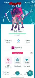 Pokémon Go Dynamax Suicune (No Brillante) - Registrado Comercialmente 20K - Imagen 1 de 1