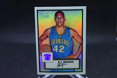 PJ Brown #123 - 2005-06 Topps Chrome 1952 Style - 199/299 - Refractor - Image 1 of 2