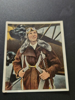 CLARENCE CHAMBERLIN - WALDORF ASTORIA 1935 German cigarette tobacco card aviator - Image 1 of 2