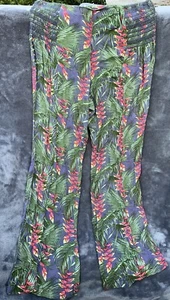 Pantaloni da spiaggia/estate hippie floreali risciacquo usati taglia XL - Foto 1 di 5