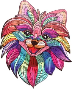 Wooden Puzzles for Adults, Jigsaw Pomeranian, 11.2 x 9 inches, 161 Pieces - Picture 1 of 6