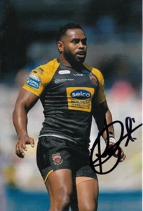 Autógrafo de la Liga de Rugby de 6x4 de King Vuniyawa firmada a mano por los Salford Red Devils - Imagen 1 de 1