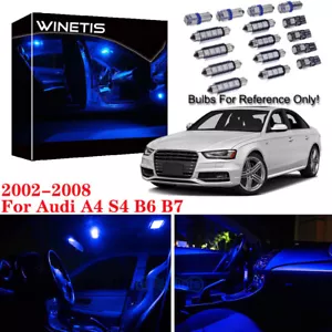 18x Interior LED Error Free Package Kit Blue Fit Audi A4 S4 B6 B7 2002-2008 - Picture 1 of 12