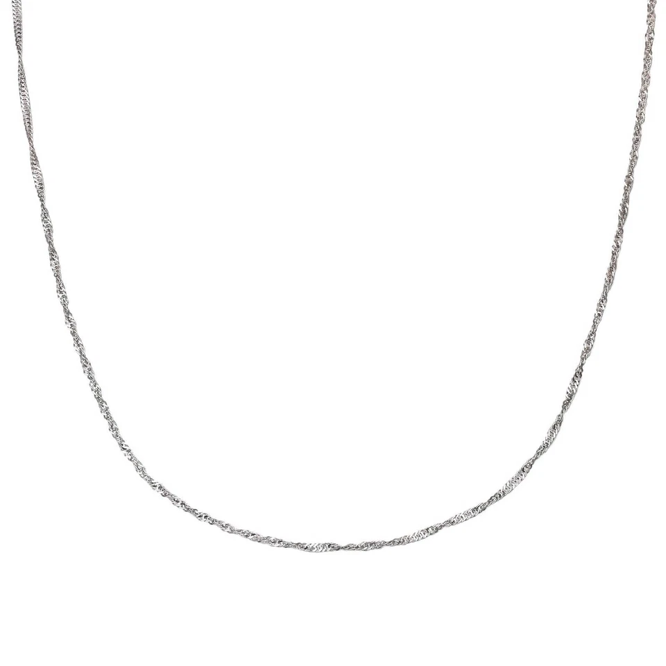 Belk Silverworks Simply Sterling 18” Twist Chain Necklace - w/Tags -