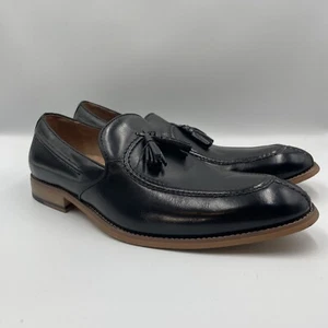 STACY ADAMS einfache Zehe Quaste Slipper schwarz Lack Herren Größe 10,5 M 25232-001 - Bild 1 von 16