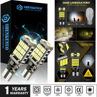 LED Reverse Backup Light Bulbs 6000K White 912 921 for Hyundai Accent 2003-2020 - Image 1 of 4