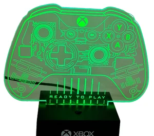 XBOX OFFICIAL GEAR Controlador Acrílico Lámpara Luz Entrada Micro USB O Baterías  - Imagen 1 de 3