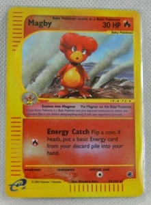 Magby 17/165 - Juego de Expedición Holo Inversa Carta Pokémon Ligeramente Jugada - Imagen 1 de 4