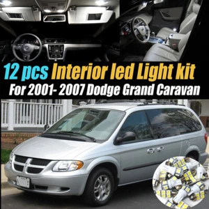 12pc White Car Interior LED Light Bulb Kit for 2001-2007 Dodge Grand Caravan - Foto 1 di 9