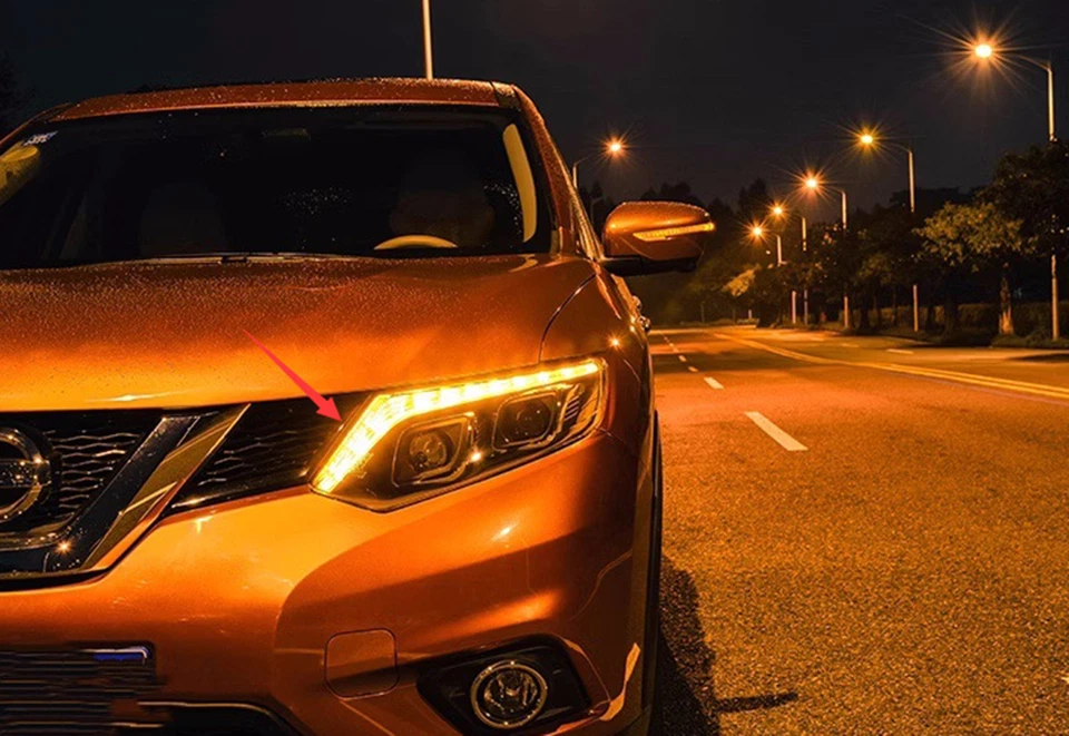 ABS Plastic Exterior Front LED laser lens headlight For Nissan X-TRAIL 2014-2016 - Image 1 of 4